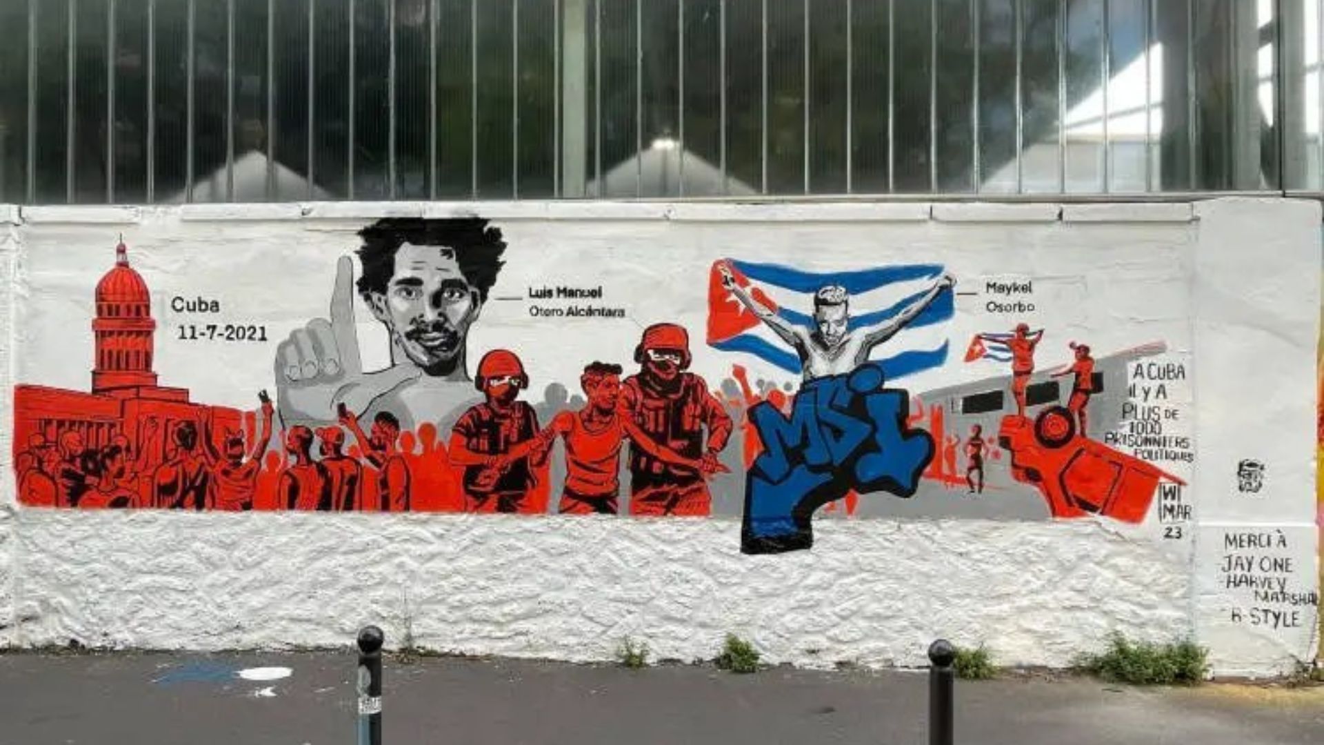 París amanece con mural dedicado a presos políticos cubanos