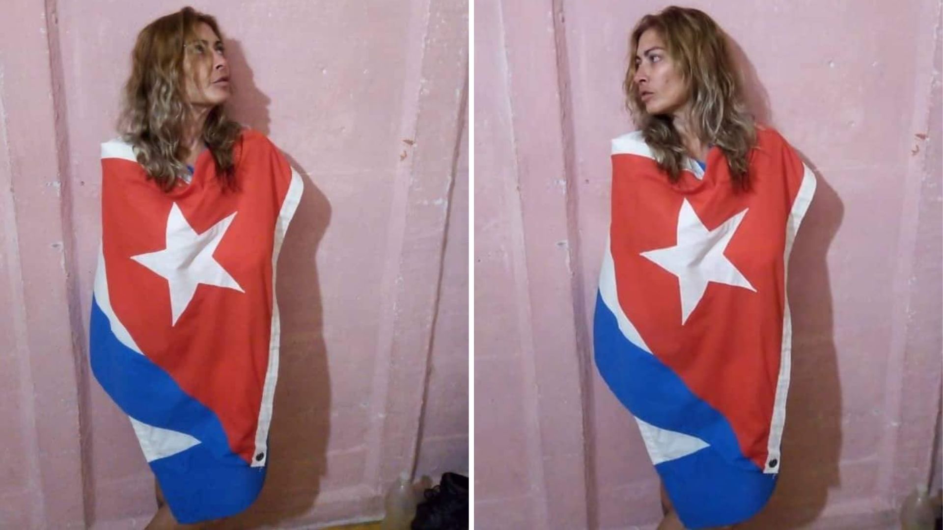 Piden prisión preventiva para activista cubana por tomarse fotos con la bandera