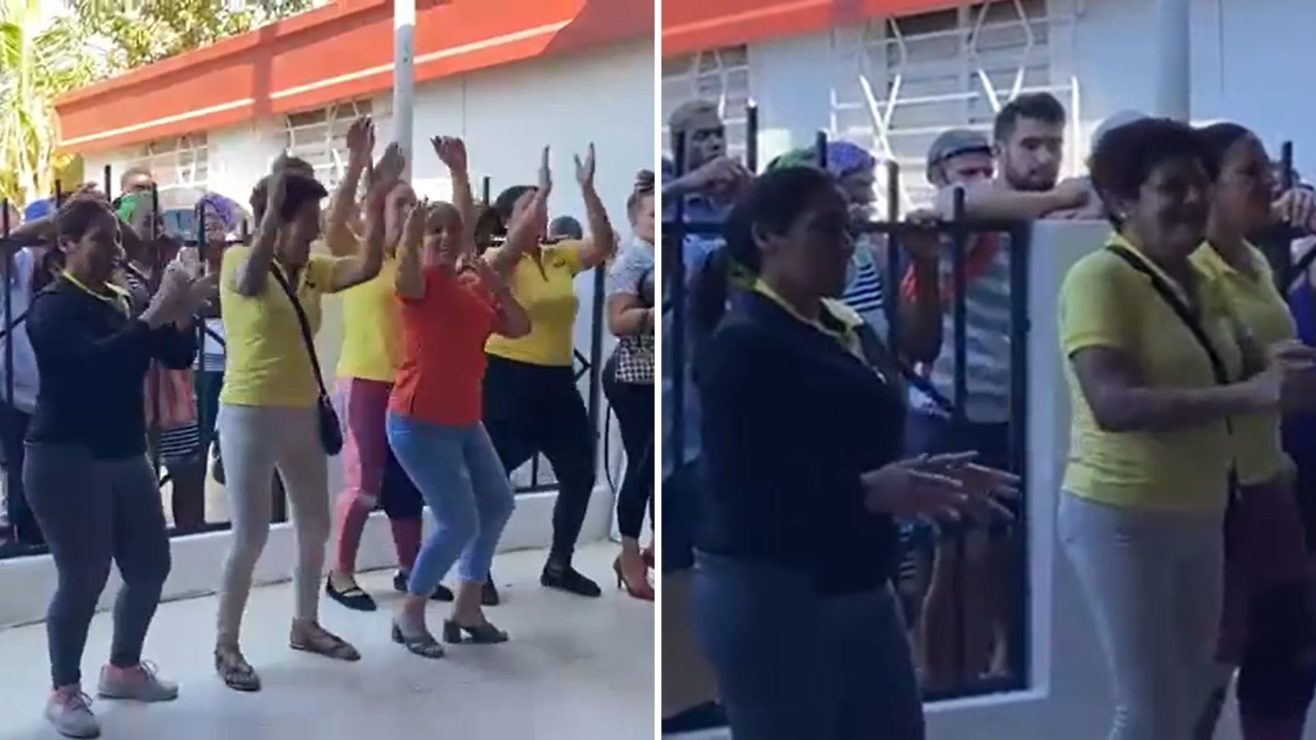 Pinar del Río: trabajadores de una tienda bailan mientras el PUEBLO hace cola