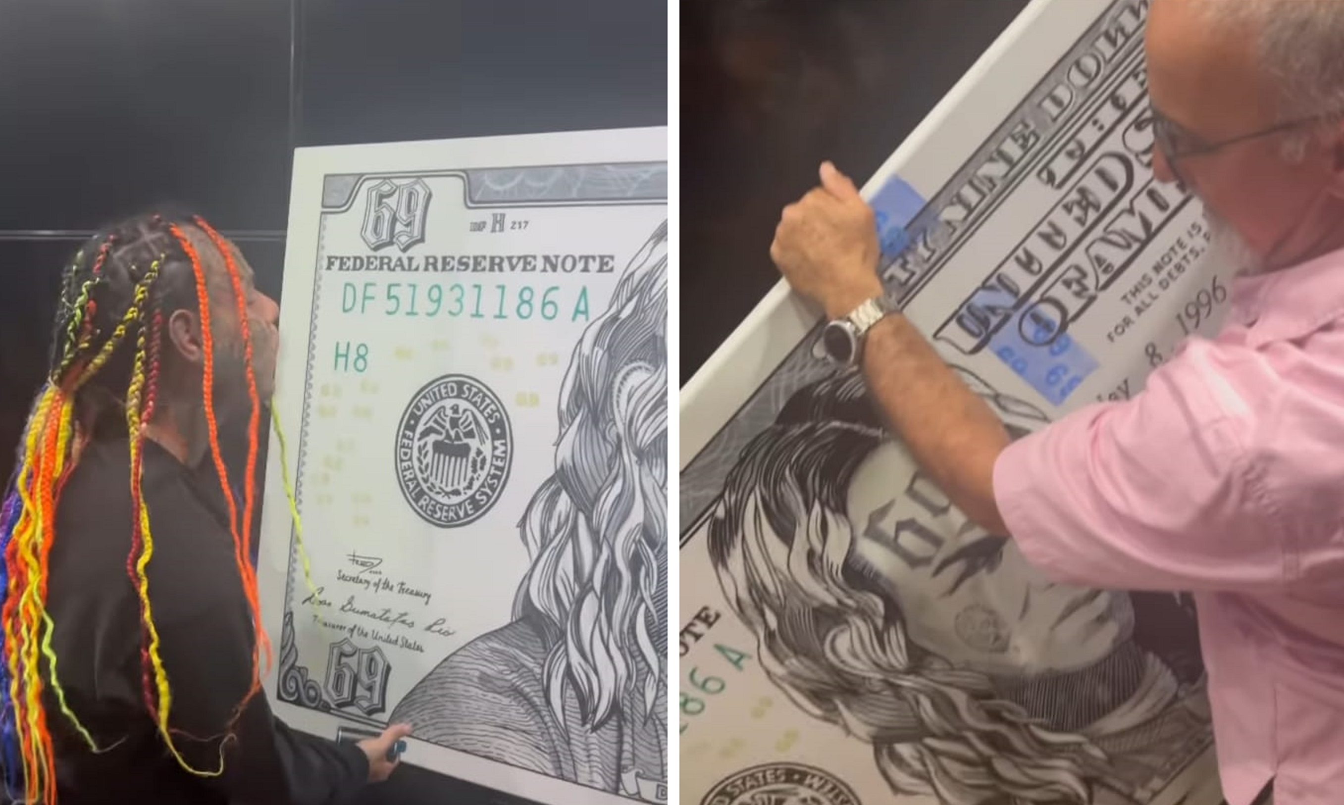 Pintor cubano de Miami regala cuadro a Tekashi 6ix9ine