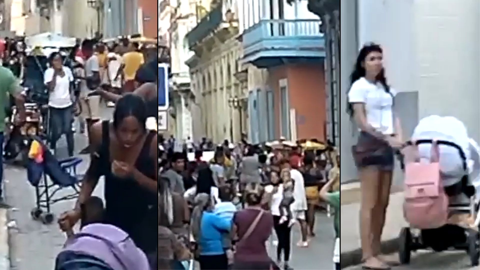 Policía agrede con spray a mujeres y niños en una cola de pañales