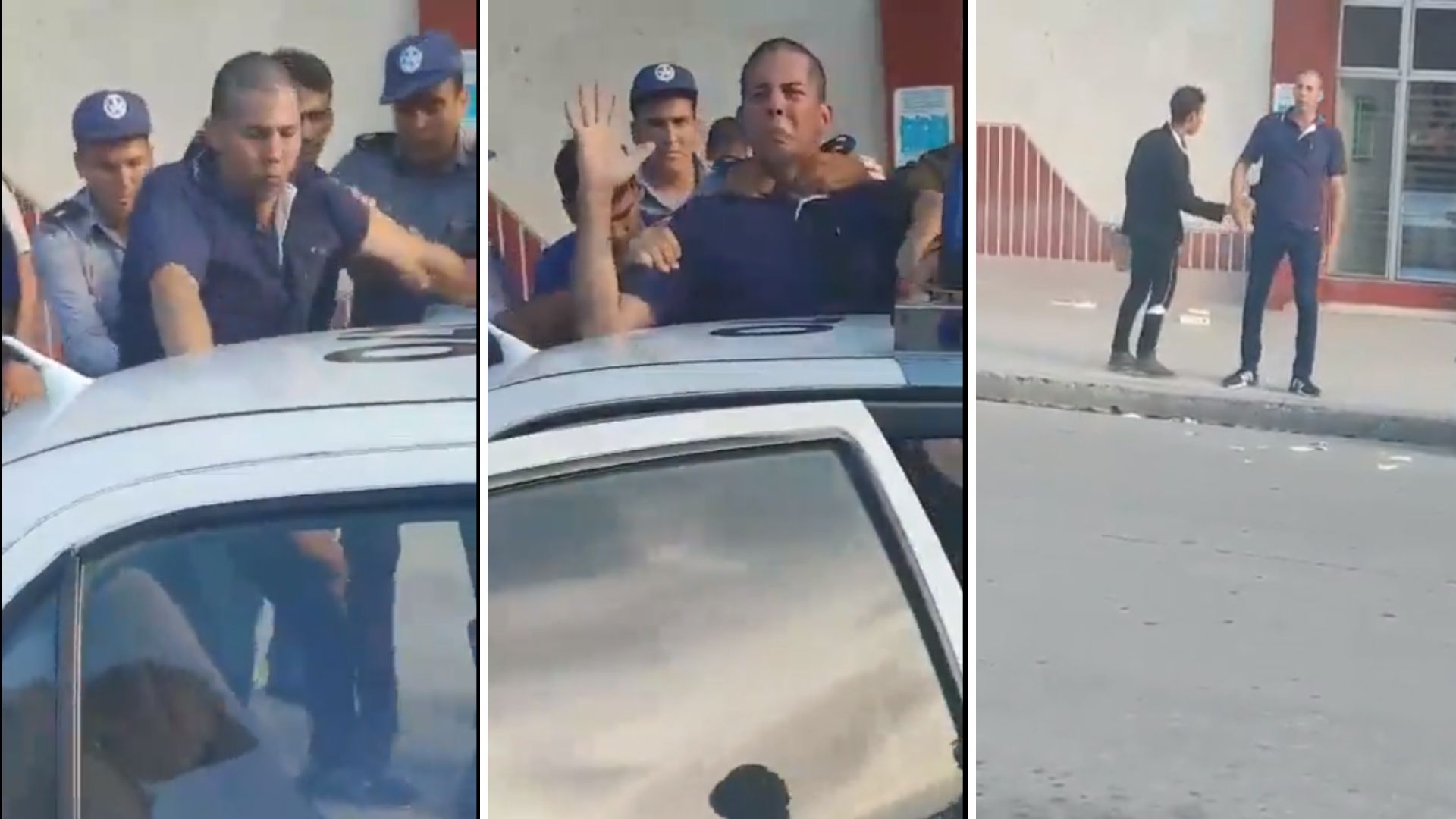 Policías detienen violentamente a hombre que protestaba en Holguín