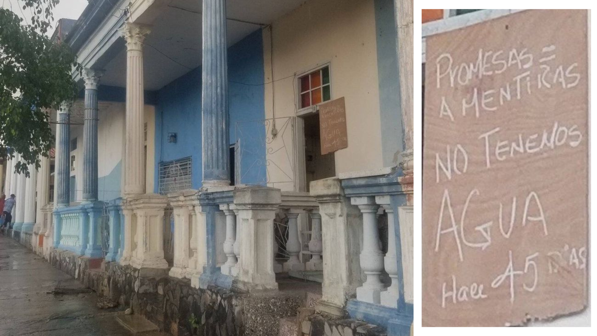 "Promesas y mentiras": cartel denuncia falta de agua en Pinar del Río