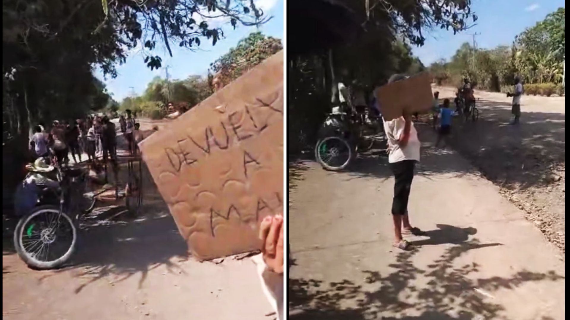 Protestan en Río Cauto para exigir liberación de señora detenida días atrás