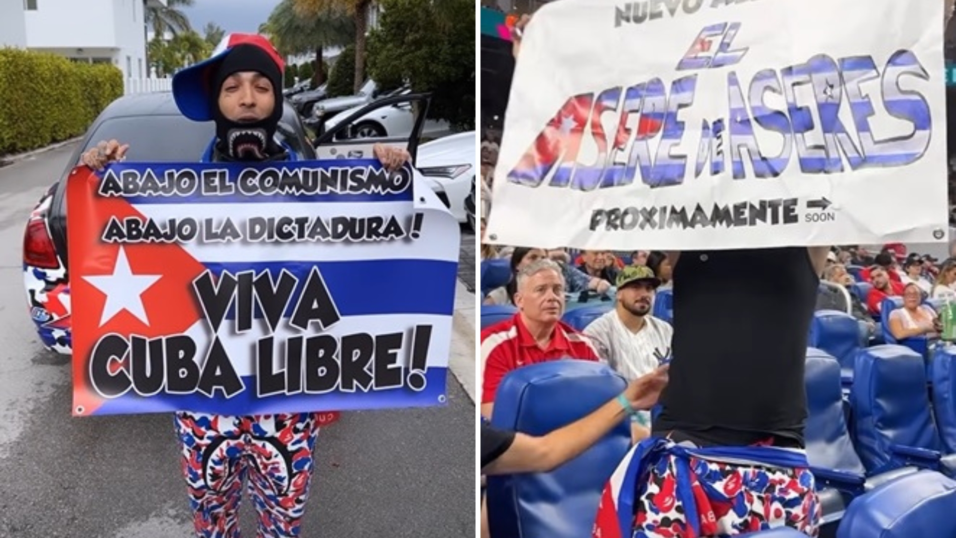 Reguetonero Ovi se cuela en la TV Cubana con un cartel de “Abajo el Comunismo”