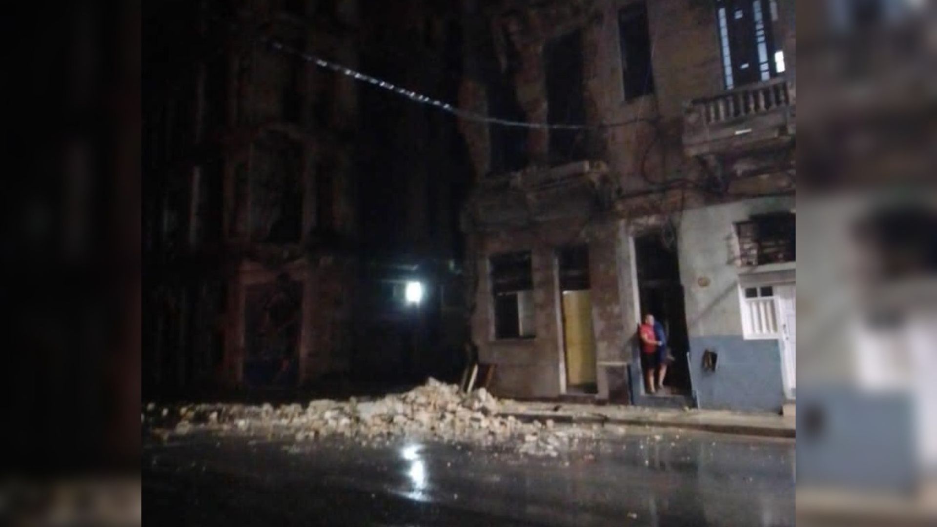 Reportan derrumbe en Centro Habana tras fuertes lluvias