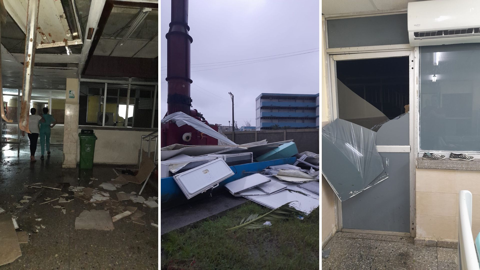 Reportan graves afectaciones estructurales en hospital de Pinar del Río por Ian