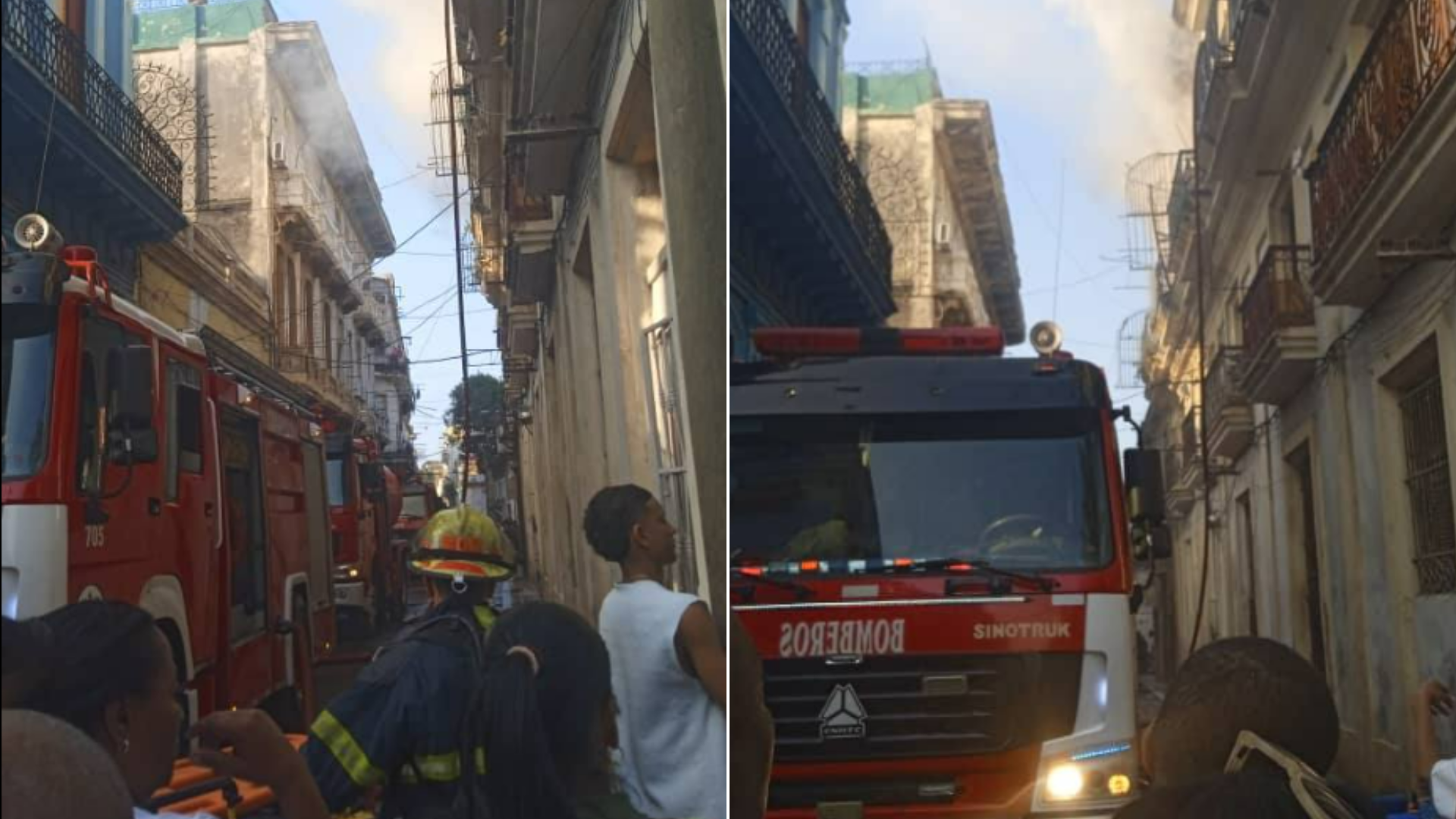 Reportan incendio en La Habana Vieja