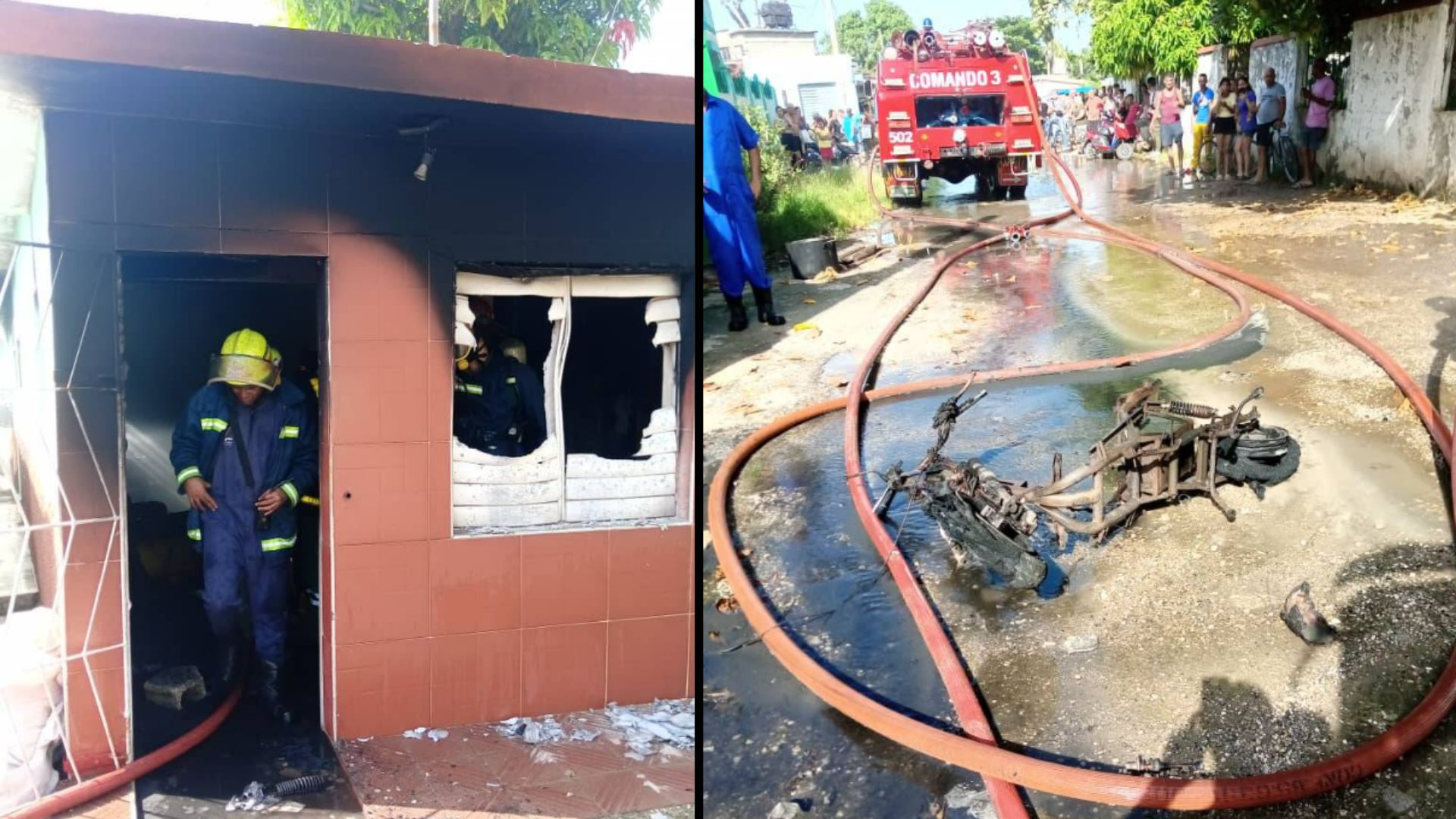 Reportan incendio en Santa Clara por explosión de motos eléctricas