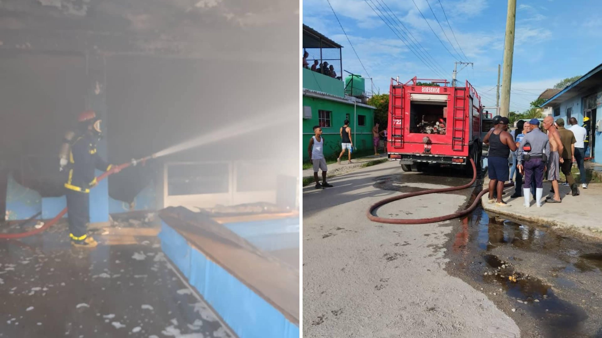 Reportan incendio en tienda de La Habana
