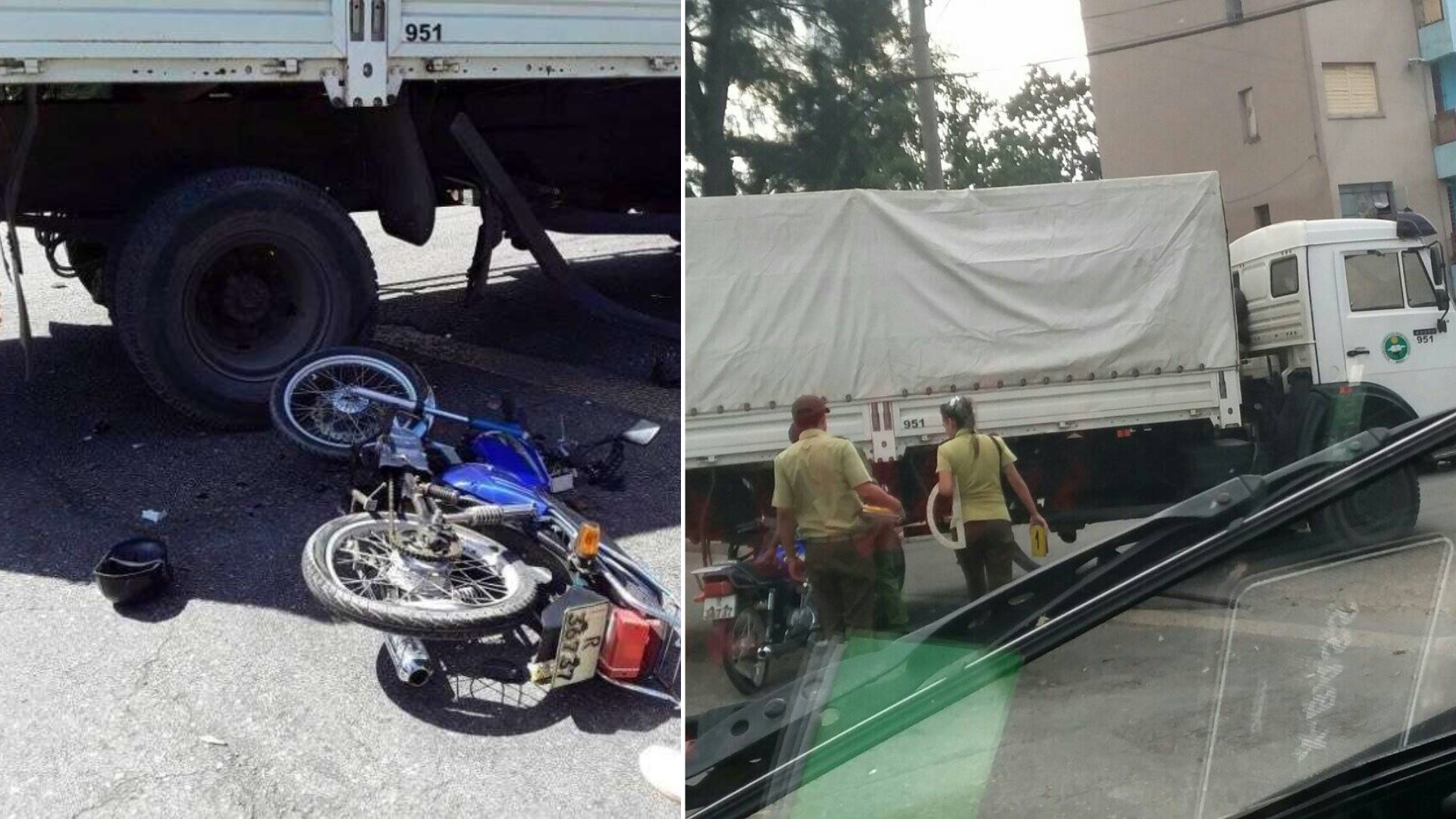 Reportan que motorista cubano está grave tras choque con camión del Minint