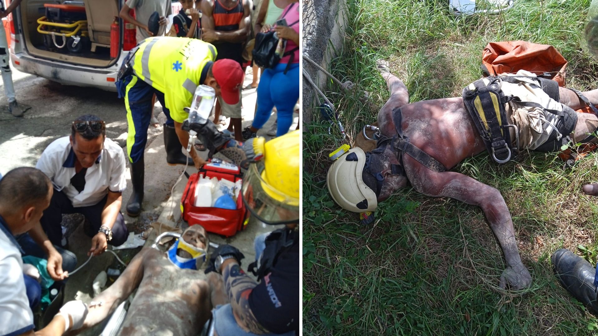 Rescatan a hombre que cayó en respiradero de 40 metros de profundidad en Santiago de Cuba