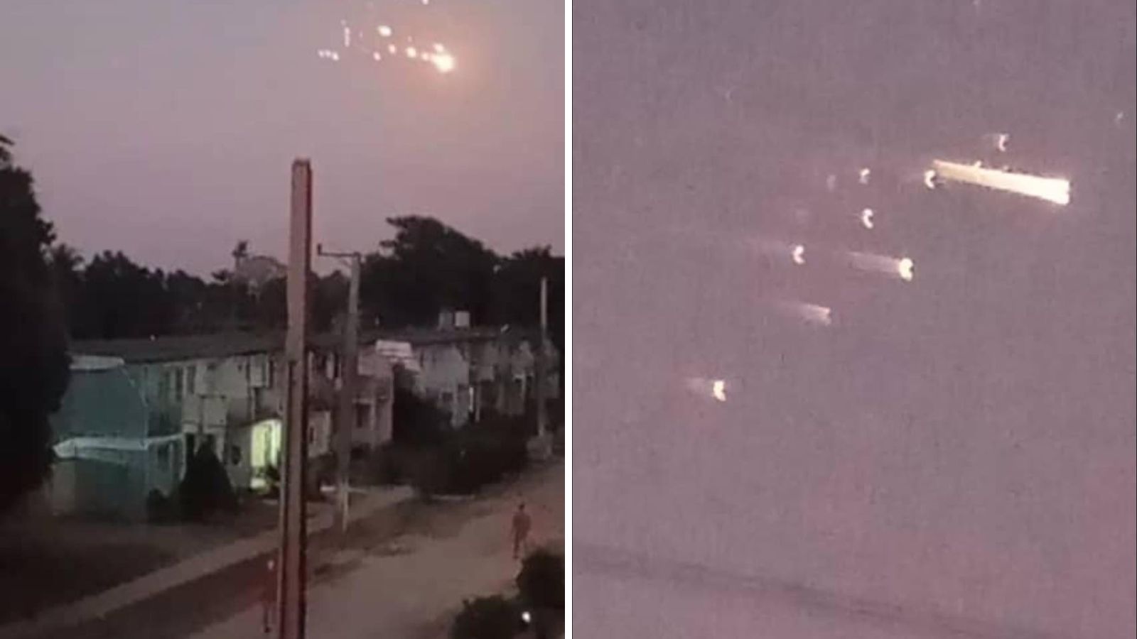 Restos de la nave Starship, de SpaceX, se ven en el cielo de Cuba
