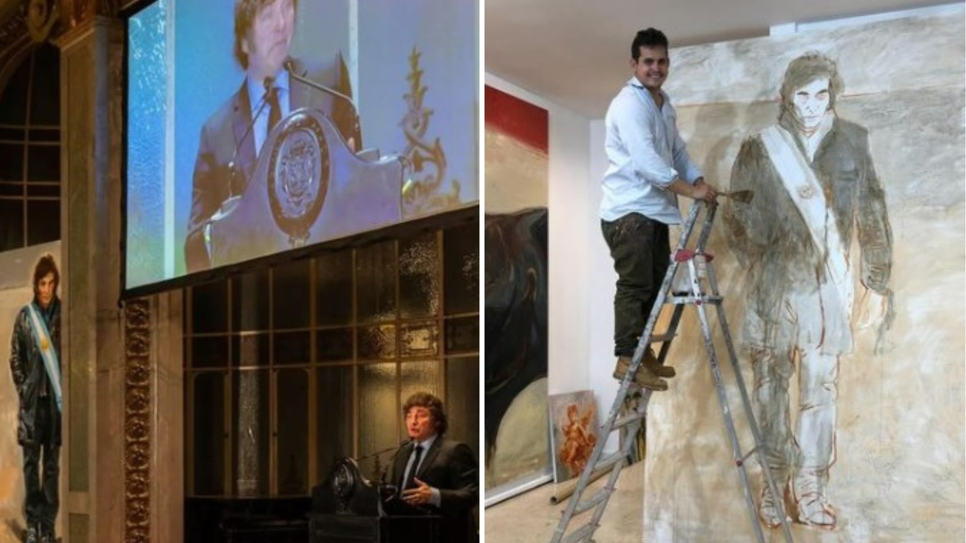 Richard Somonte, el pintor cubano que le regaló un cuadro al presidente Javier Milei