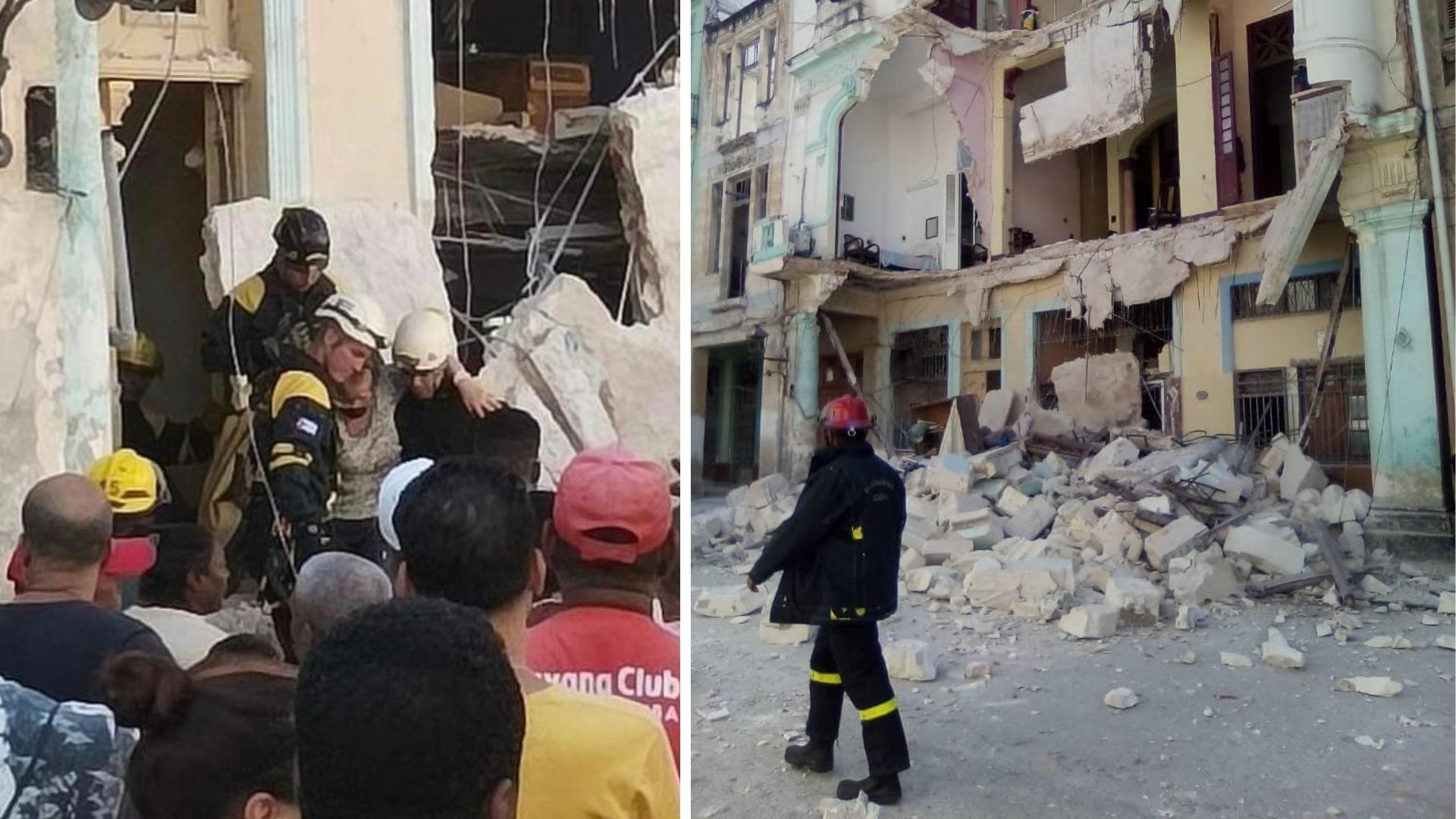 Se desploma fachada de edificio familiar en La Habana