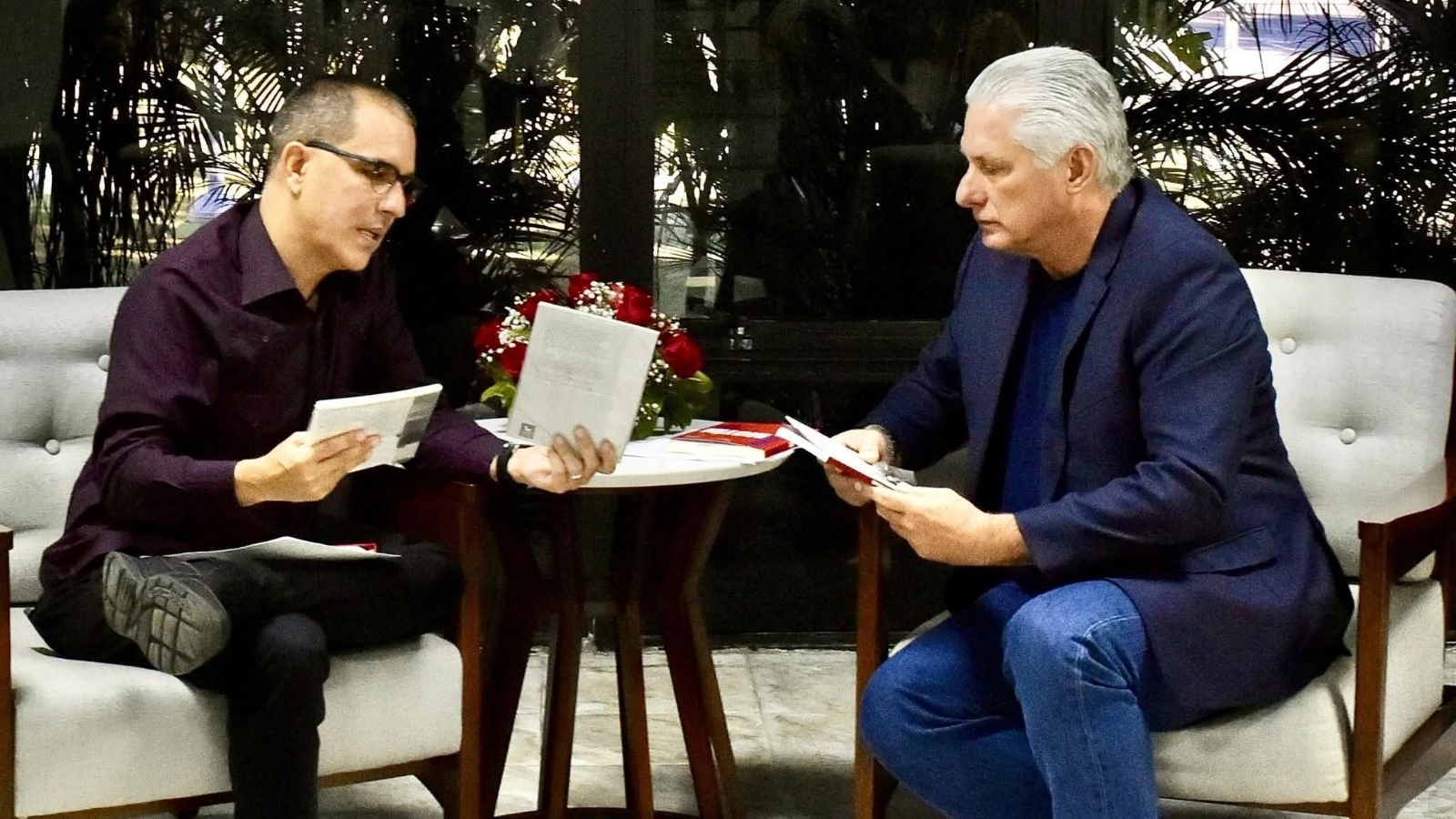 Se reúne el dictador Miguel Díaz-Canel con el secretario ejecutivo del ALBA-TCP Jorge Arreaza 