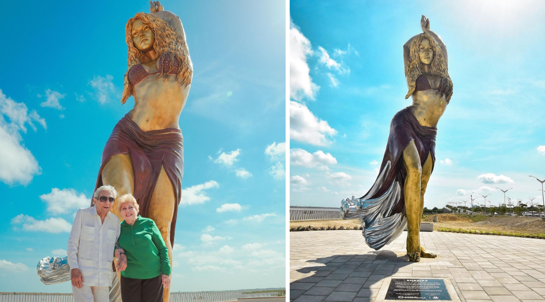 ¡Shakira ya tiene una estatua gigante en Barranquilla!