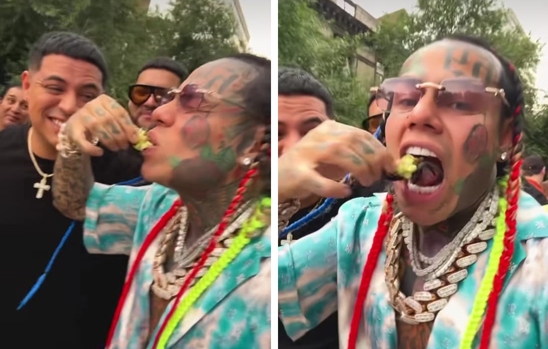 Tekashi 6ix9ine se come una tarántula y el video explota las redes 
