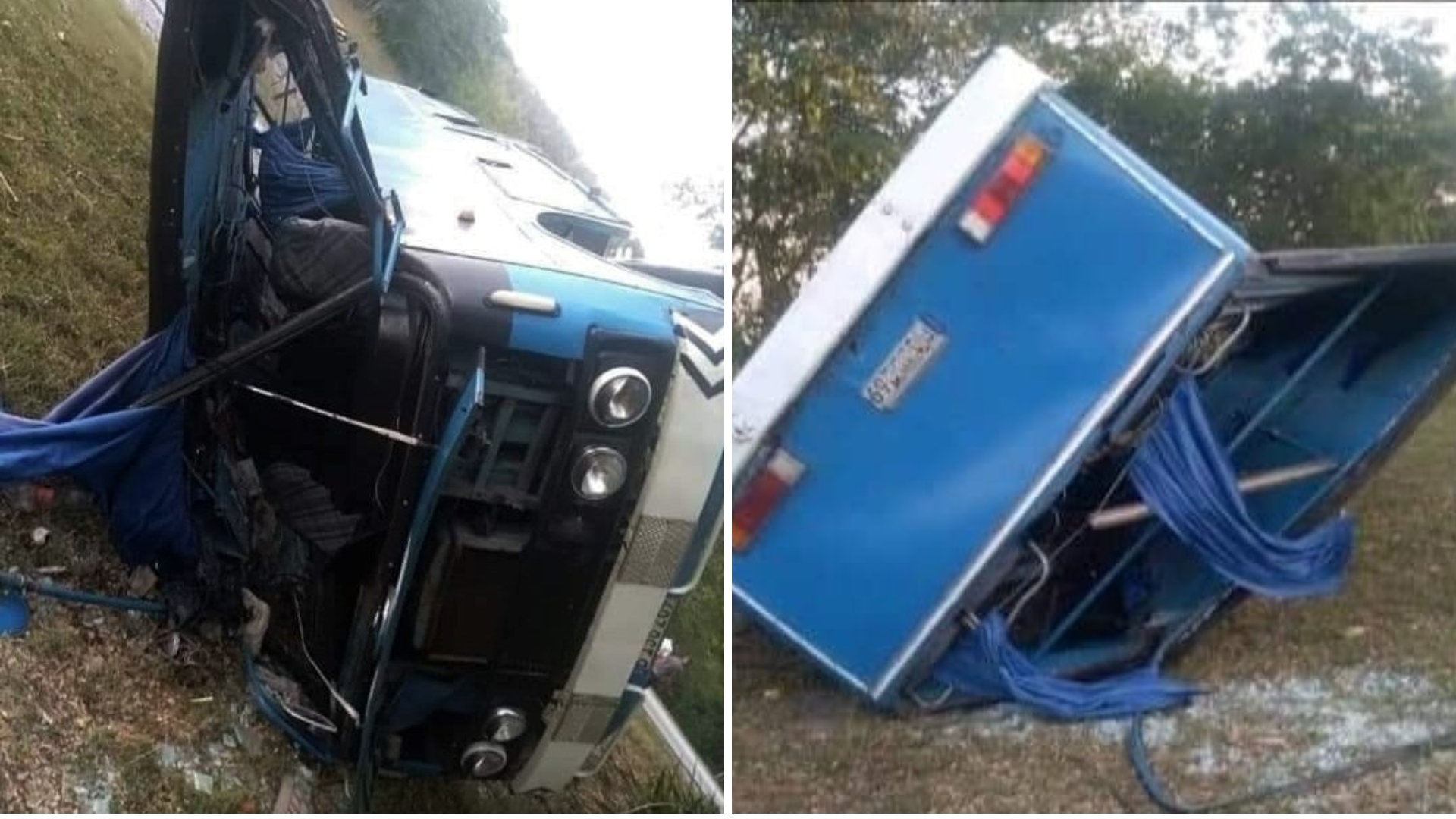 Trágico accidente en Holguín: guagua con decenas de atletas se vuelca en carretera