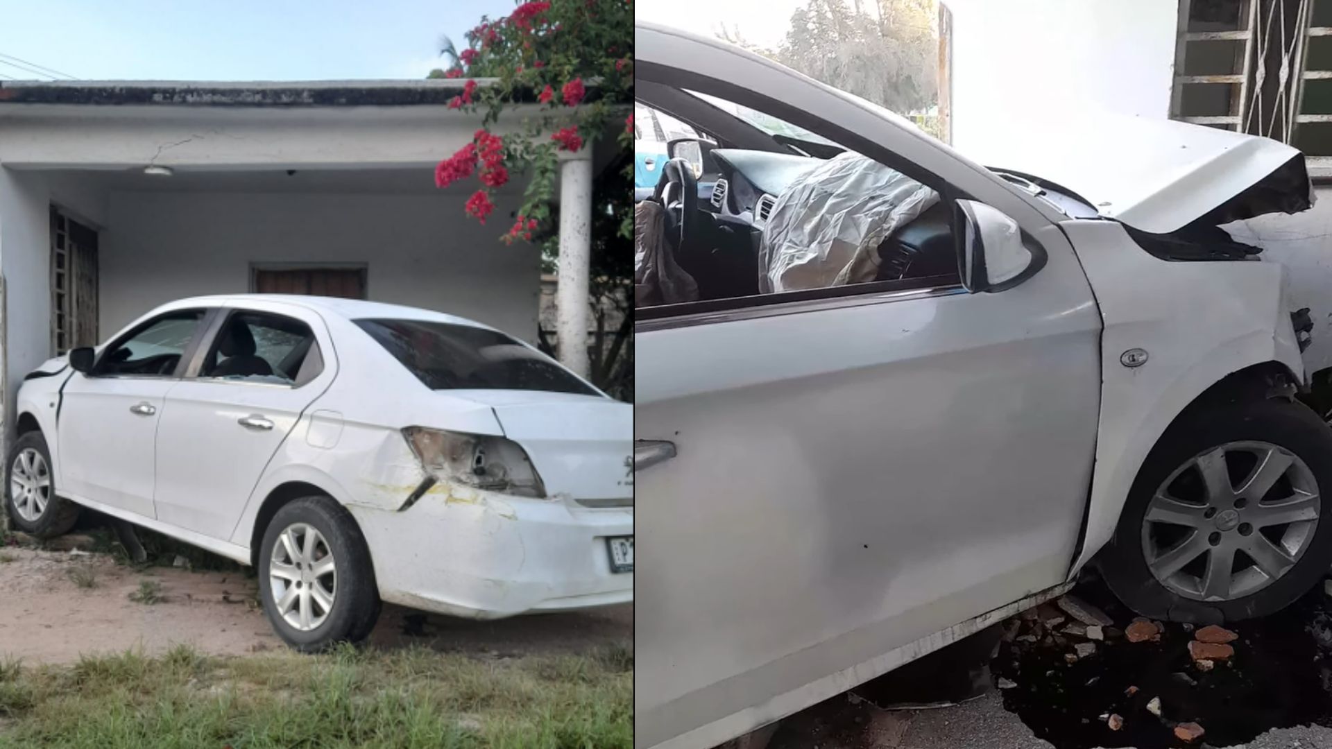 Un auto se impacta contra portal de casa en La Habana