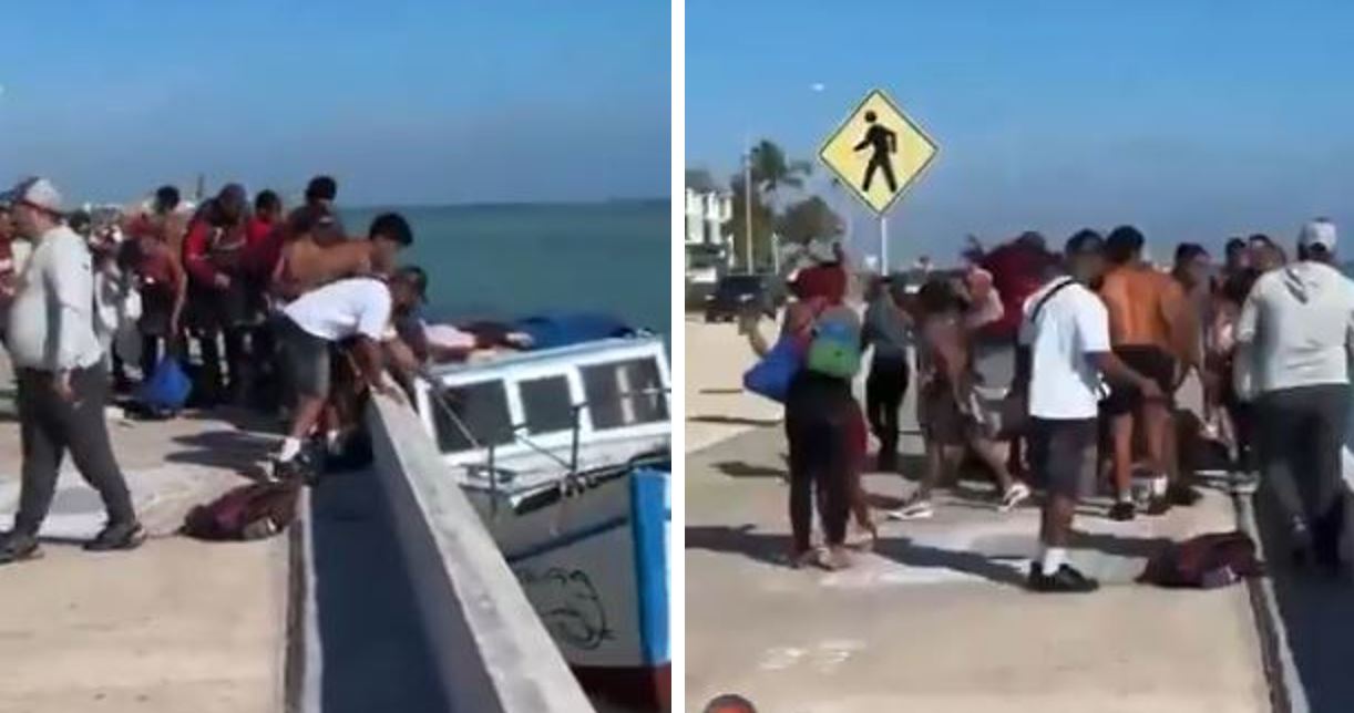 VIDEO:  Balseros cubanos tocan tierra cerca del aeropuerto de Key West