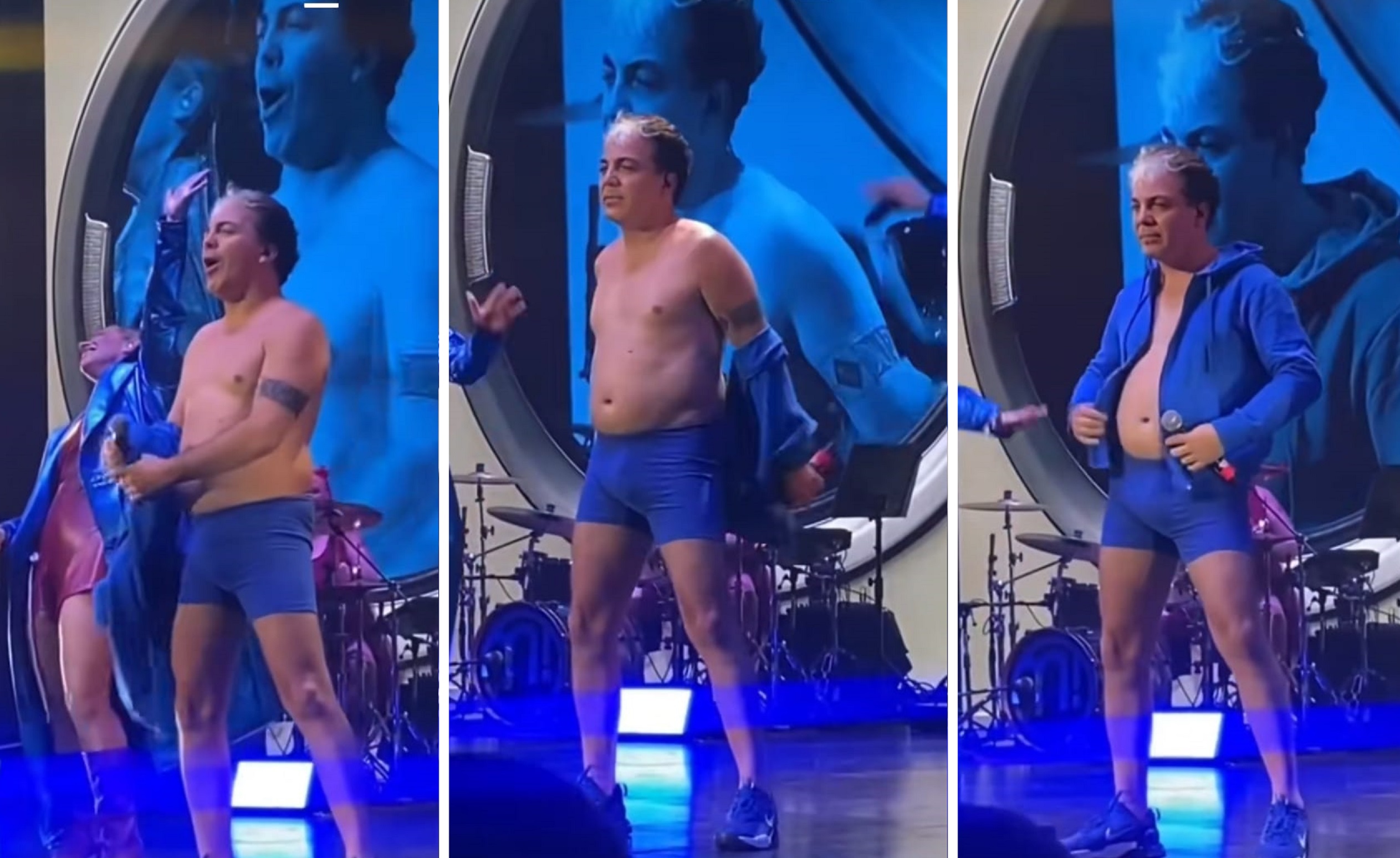 VIDEO: Cristian Castro se quitó la ropa en pleno show y causó furor en redes