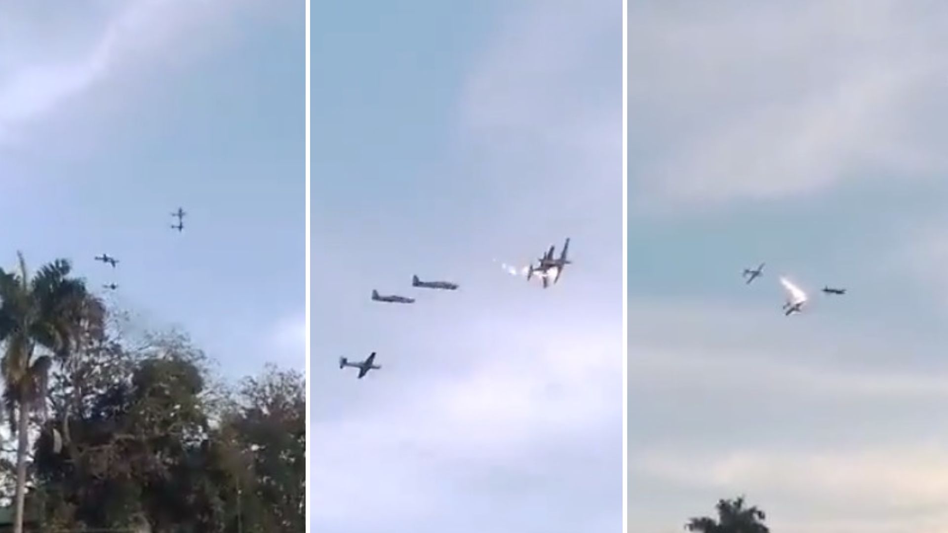 VIDEO: Dos aviones de combate chocan en pleno vuelo durante entrenamiento en Colombia 