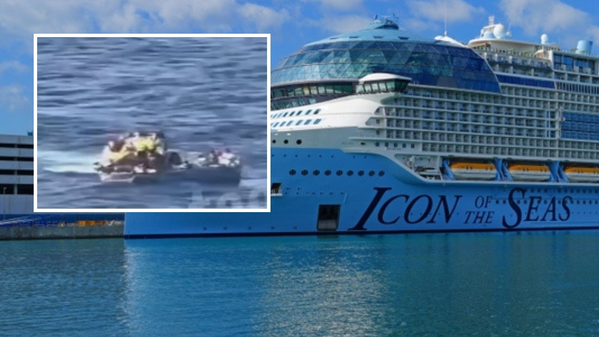 VIDEO: 'Icon of the Seas', el crucero más grande del mundo, rescata a 14 balseros cubanos 