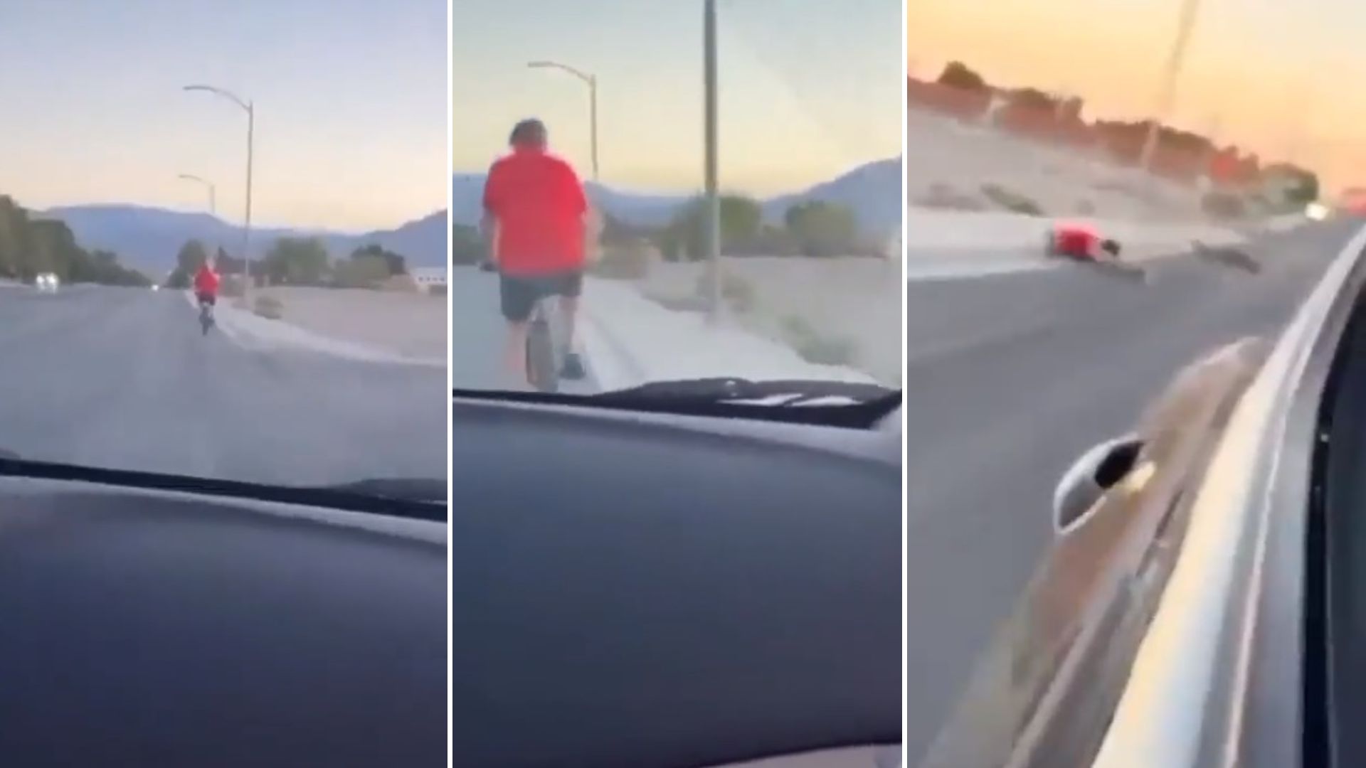 VIDEO: Menores roban auto y atropellan intencionalmente a ciclista de 64 años en Las Vegas 