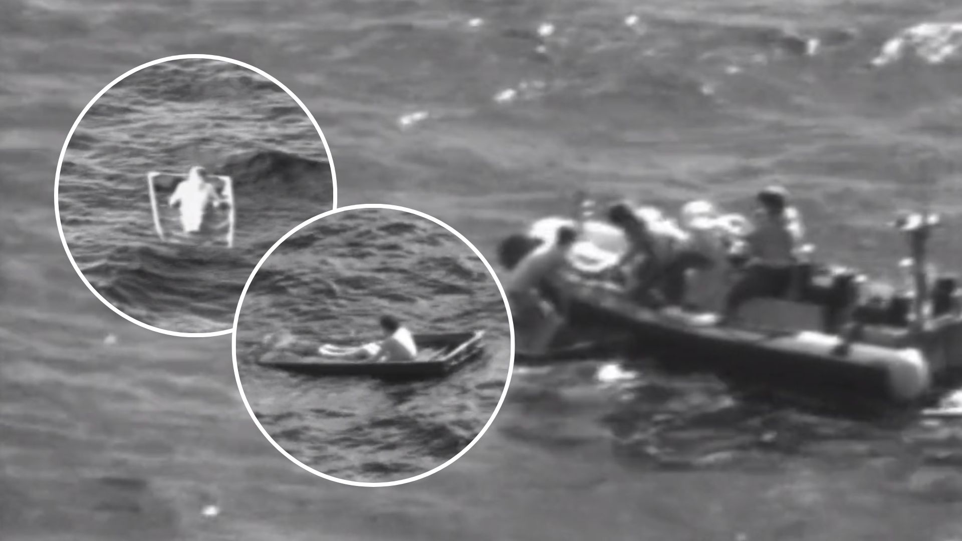 VIDEO: Rescatan a joven de Florida que estaba flotando en el mar en bote parcialmente sumergido  