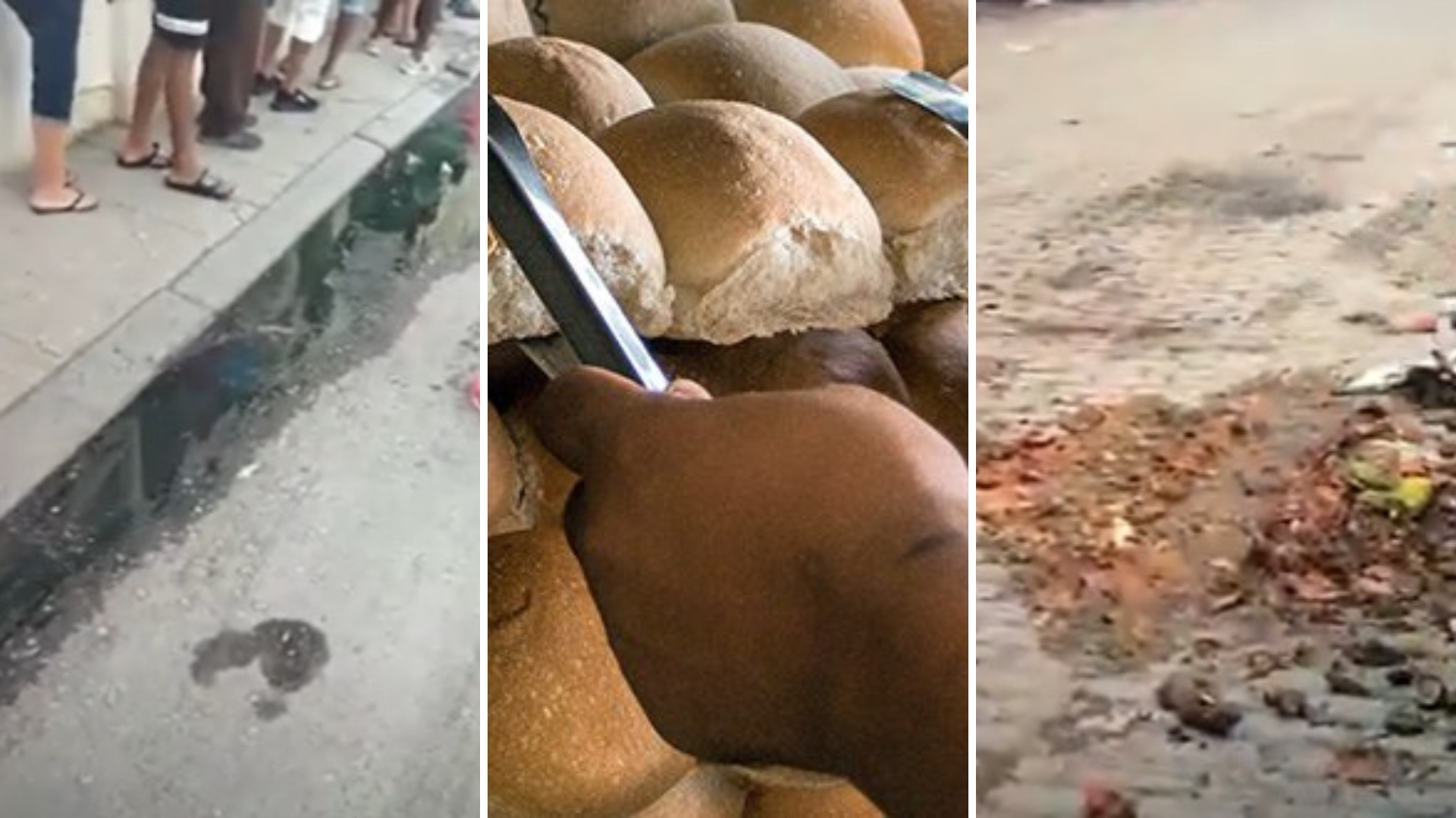 VIDEO: Una fosa al lado de una panadería