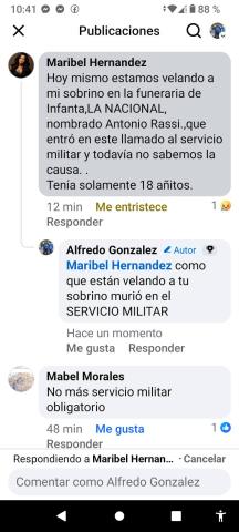 Publicación realizada por González en Facebook.