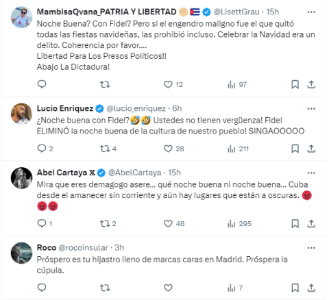 Cientos de usuarios en X contestaron el dictador cubano