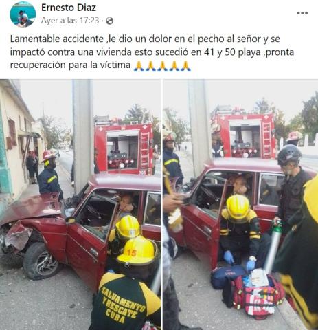 Captura de pantalla de grupo sobre accidentes