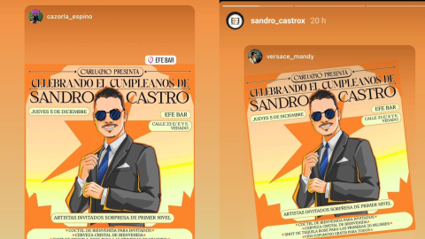 Capturas de pantalla de Instagram sobre la fiesta de Sandro Castro