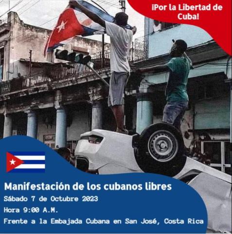 Convocatoria a manifestación en San José, Costa Rica.