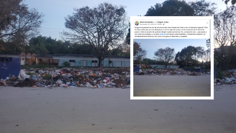 Calle de Holguín convertida en un vertedero a cielo abierto.