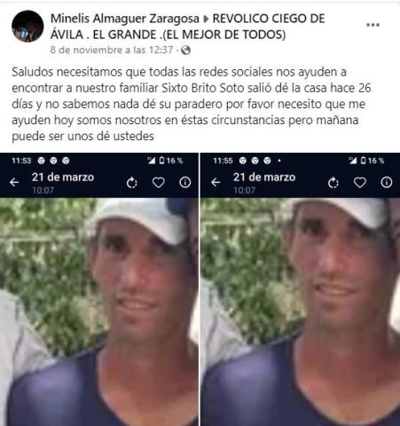 Cubano desaparecido hace más de un mes en Ciego de Ávila.