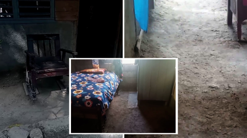 Imágenes de la vivienda de Isis Romero Rojas, residente en Santa Fe, Guantánamo, quien vive junto a su madre, una mujer en cama, en condiciones precarias